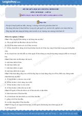 Đề thi giữa kì 1 Sinh 10 Kết nối tri thức - Đề số 10